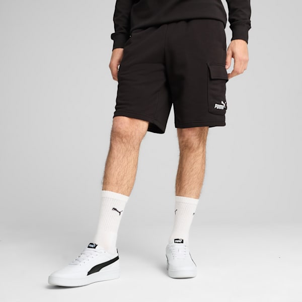 Essentials No. 1 Logo Cargo 10" Shorts Men, PUMA Black, extralarge